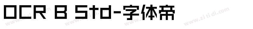 OCR B Std字体转换